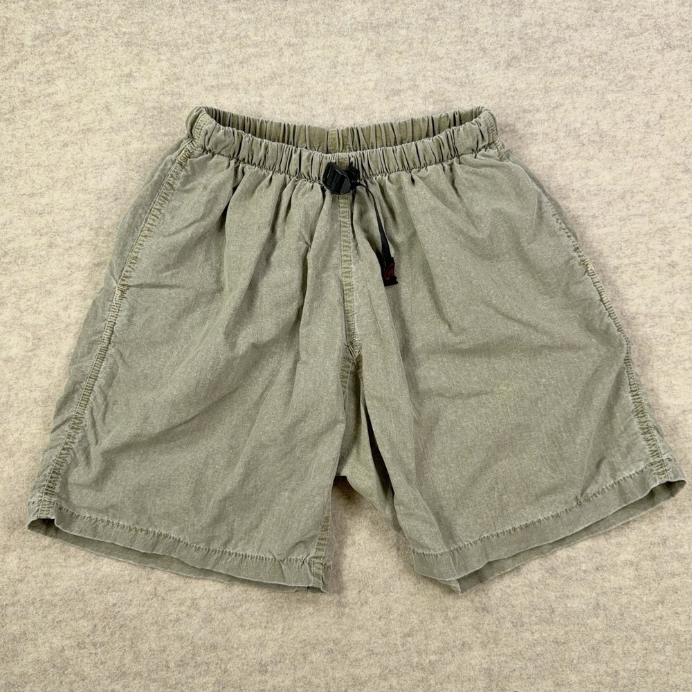 Vintage Gramicci Shorts Mens M Olive Green Nylon lined Climbing Made USA 90s